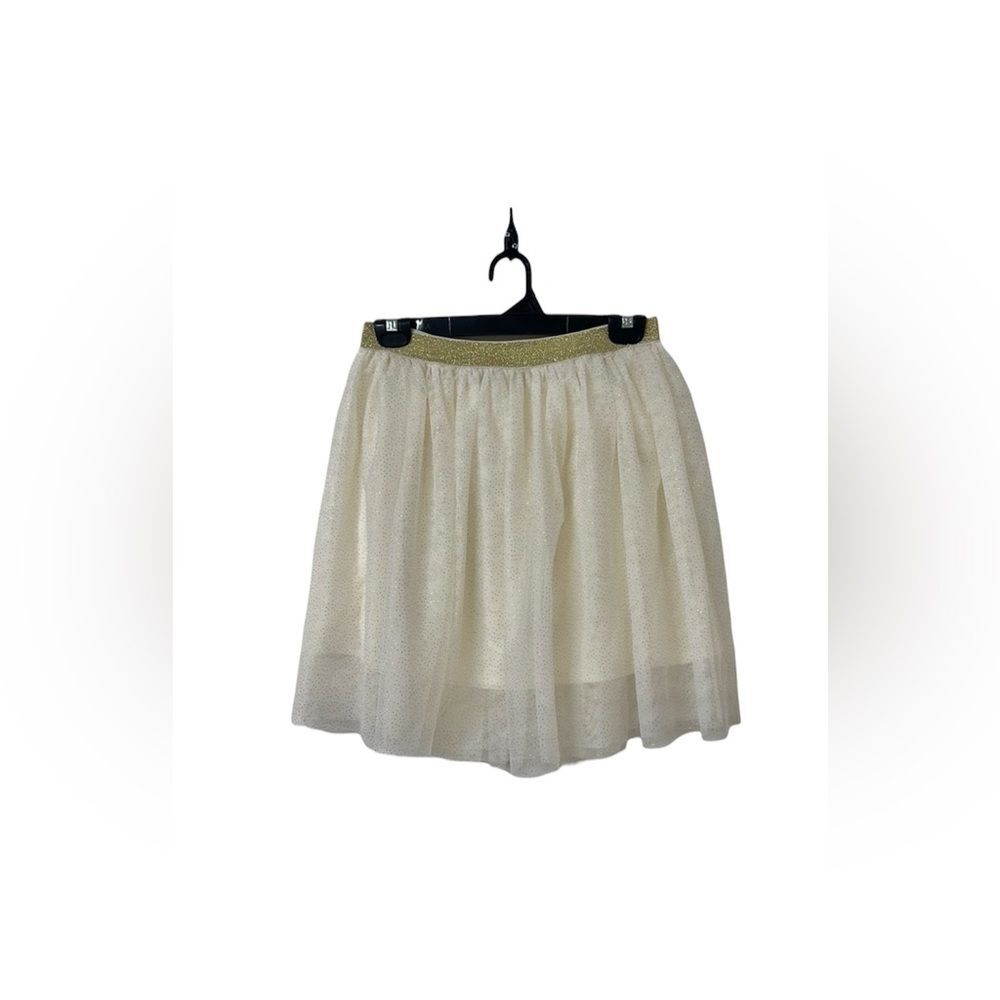 Ivory and gold tulle skirt Sz L (10-12)